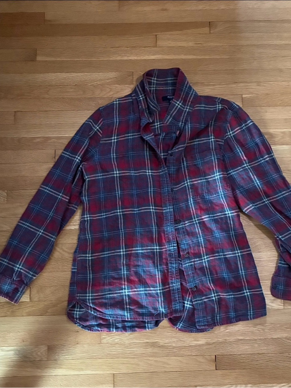 Women's Red Plaid Lightweight Shirt Jacket